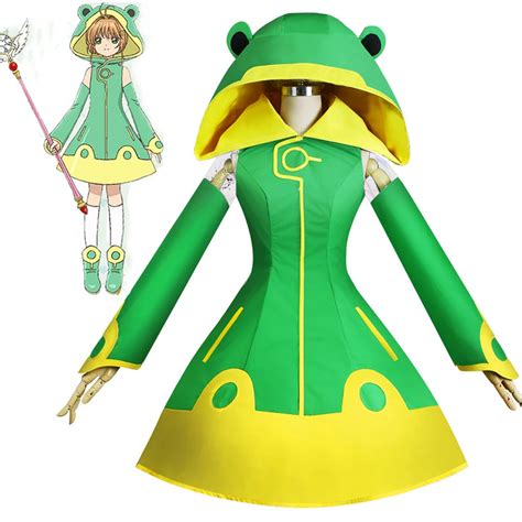 card captor cosplay|cardcaptor sakura frog outfit.